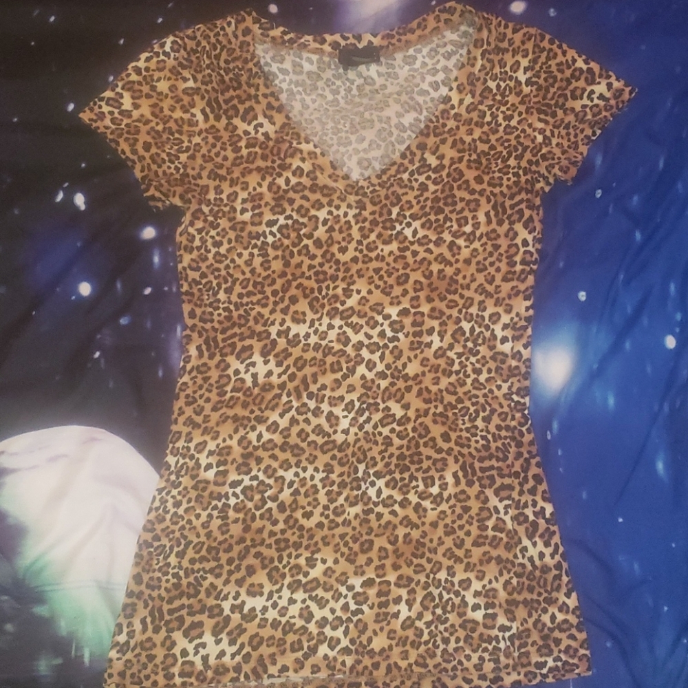 Wet Seal, S, Leopard Print T-Shirt